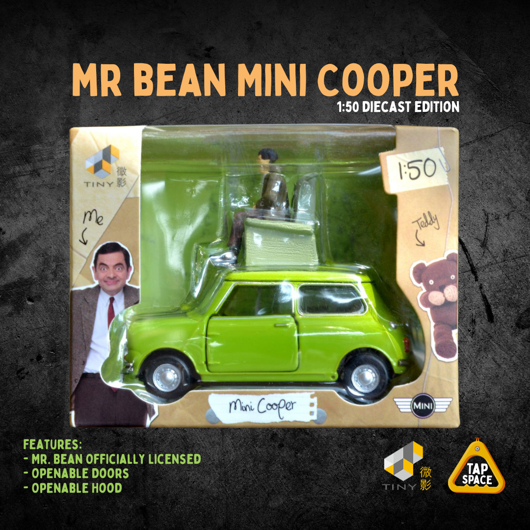 Mr Bean Mini Cooper – 1:50 Diecast Edition – Tap Space Mr Bean Mini Cooper – 1:50 Diecast Edition – Tap Space