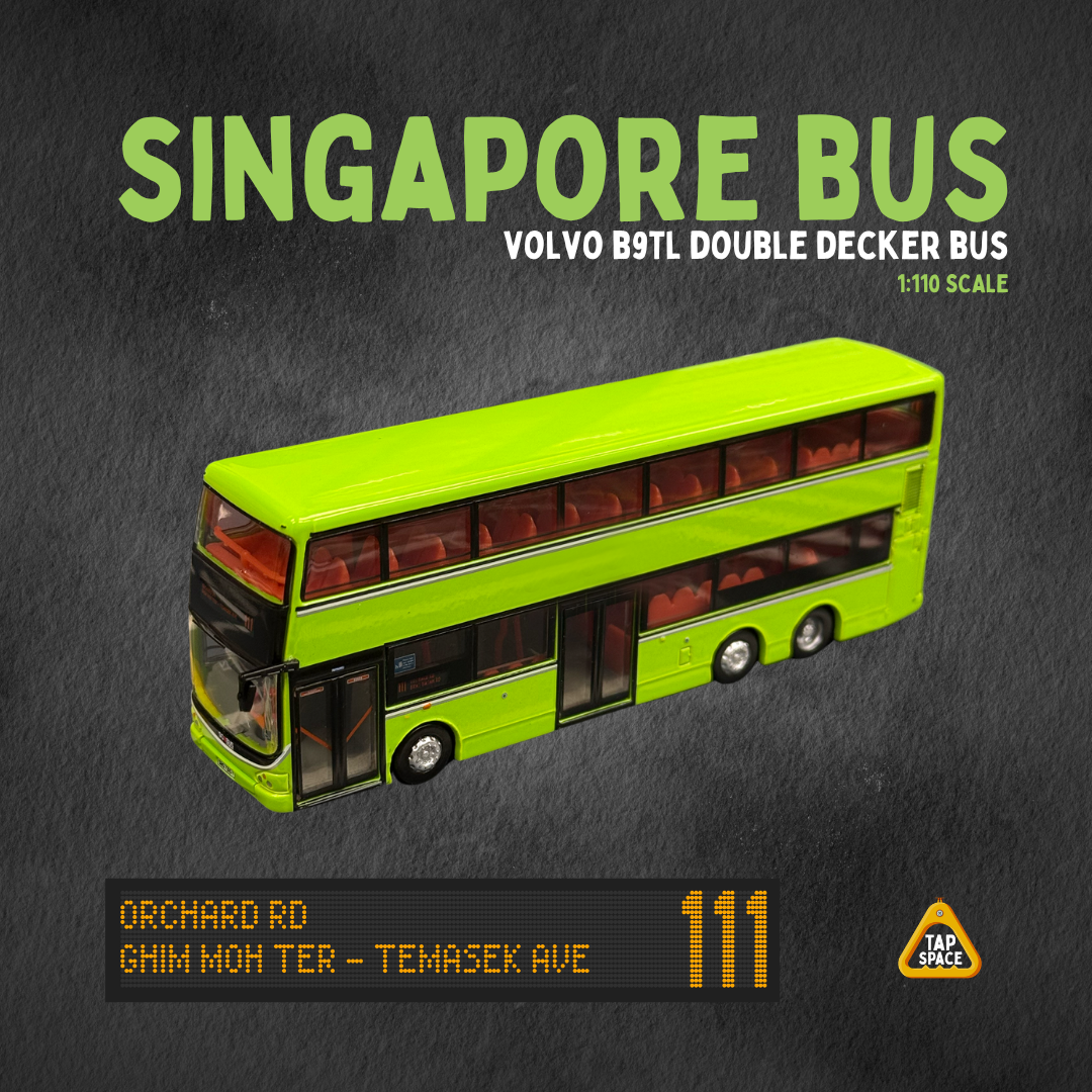 (MC) SG 46 Volvo B9TL Green Double Decker Bus - Svc 111