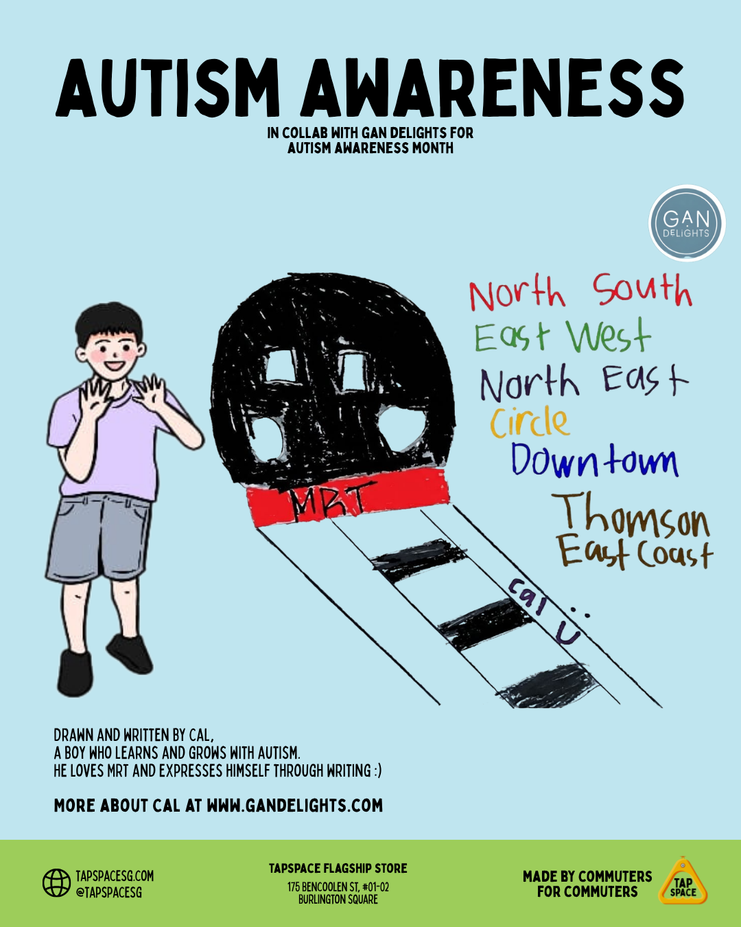 TS X GD Autism Awareness Keychain