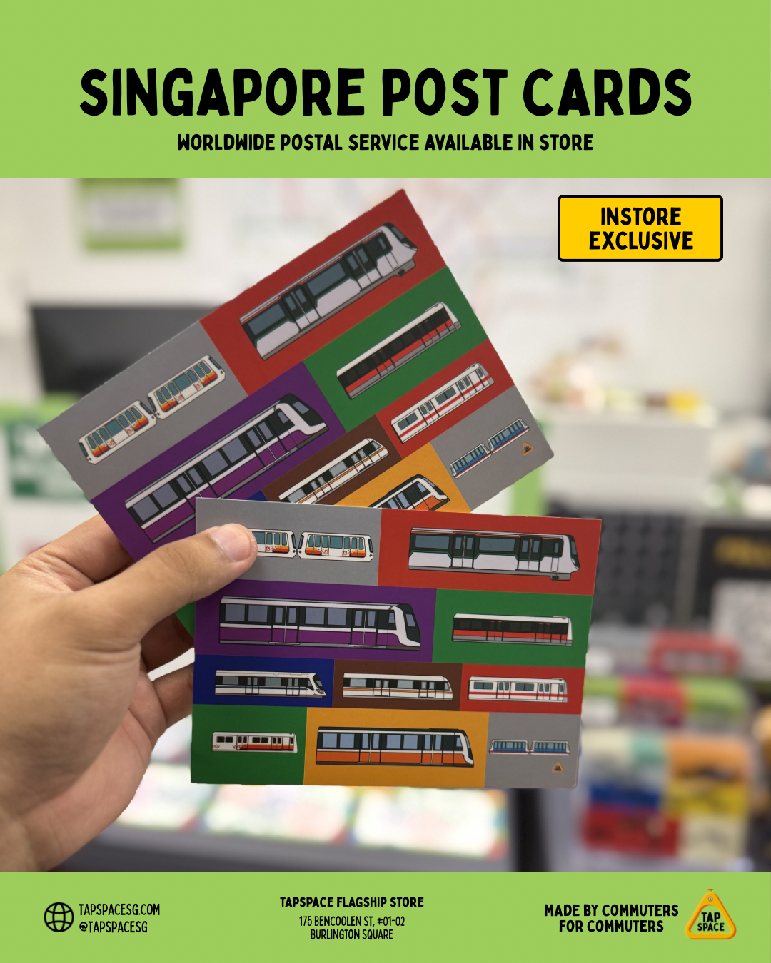 Singapore Trains Postcard