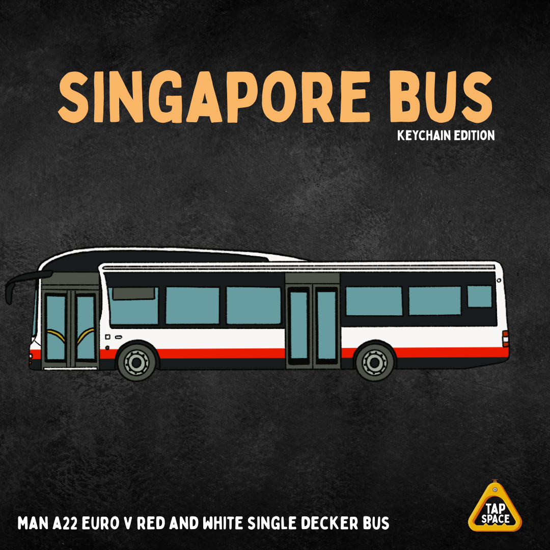 MAN A22 Euro V Red and White Bus Keychain