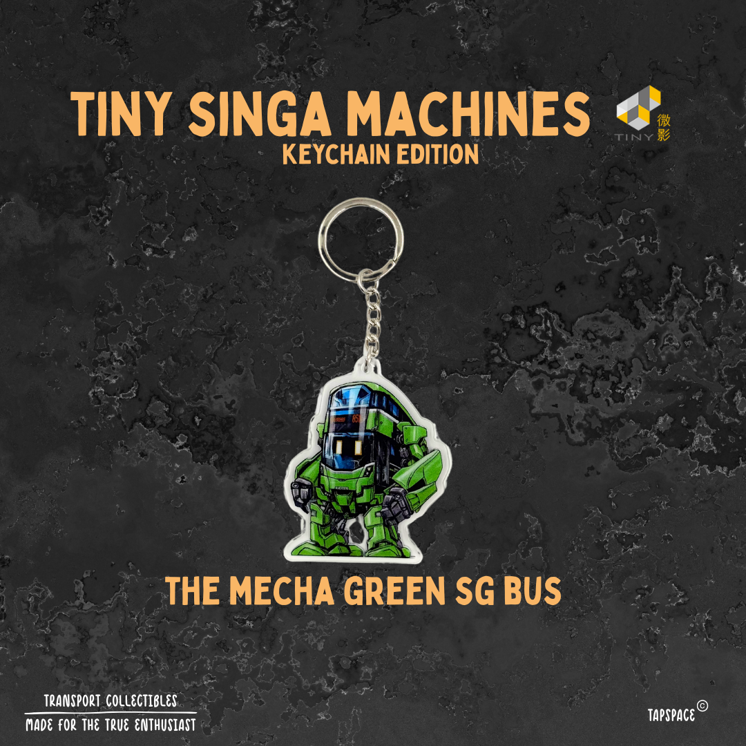 TINY Singa Machine – Mecha Green SG Bus Edition Keychain