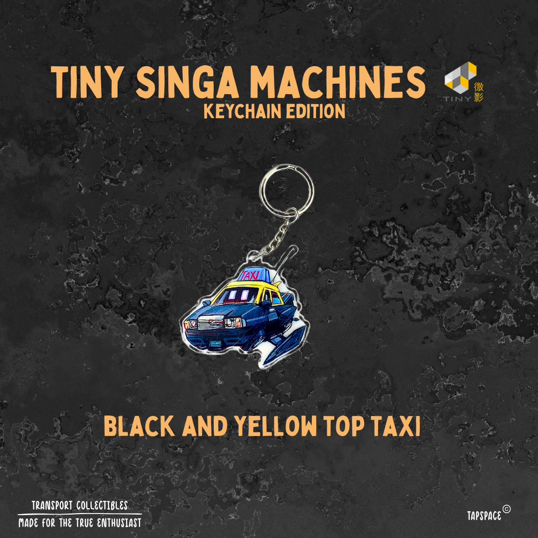 TINY Singa Machine β Black and Yellow Top Taxi Edition Keychain