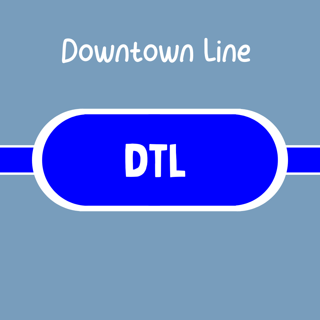 Downtown (Blue Line) MRT Keychain