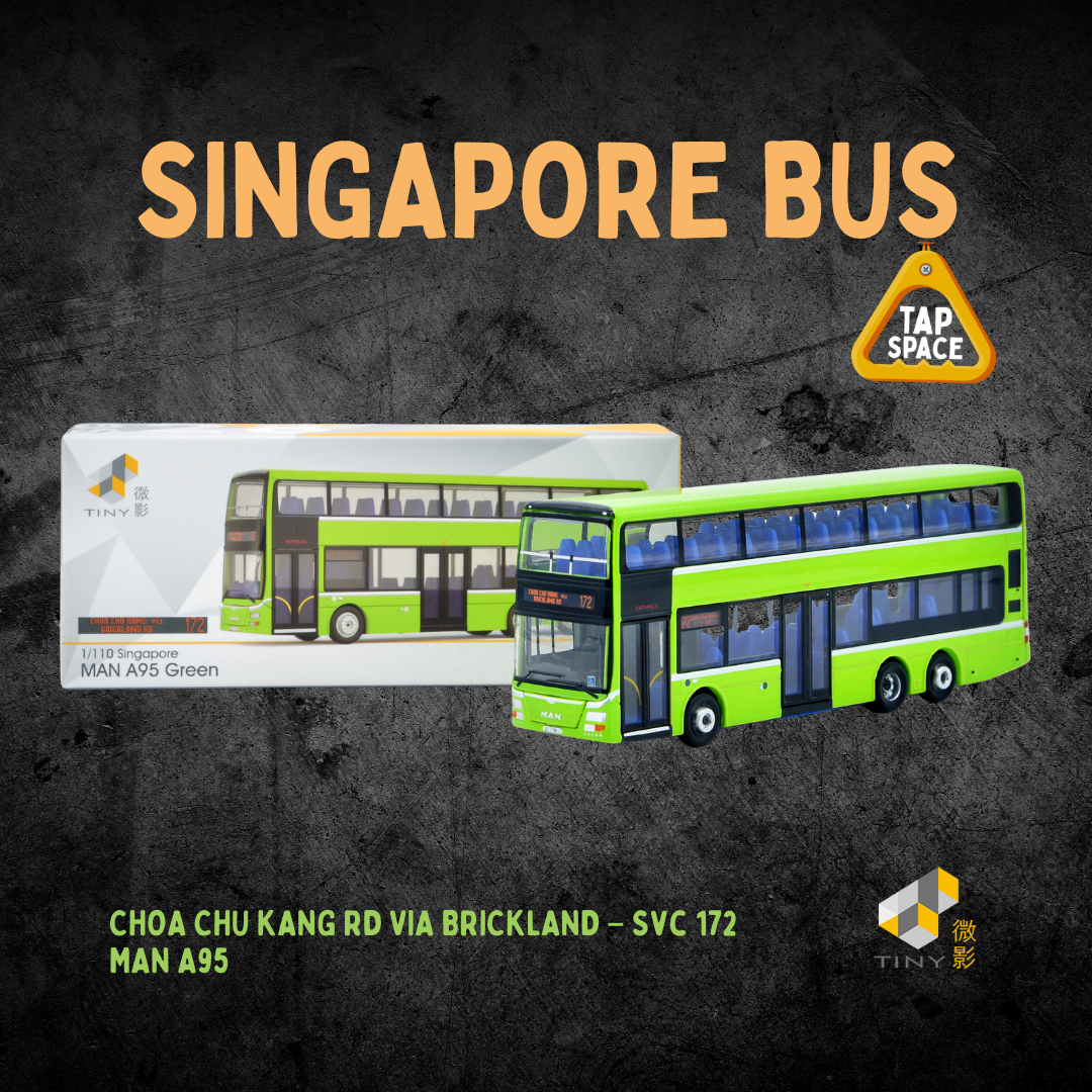 SG 28 TINY MAN A95 GREEN SVC 172 DIECAST BUS