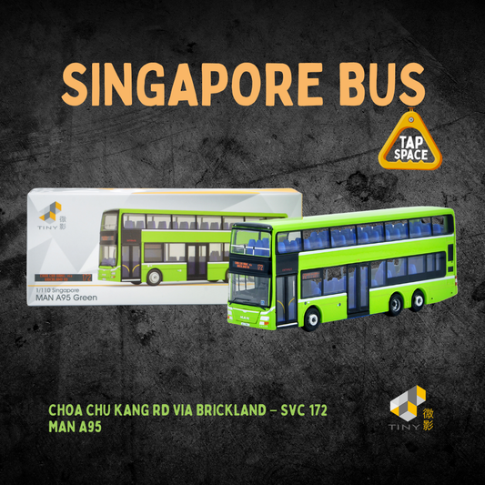 SG 28 TINY MAN A95 GREEN SVC 172 DIECAST BUS