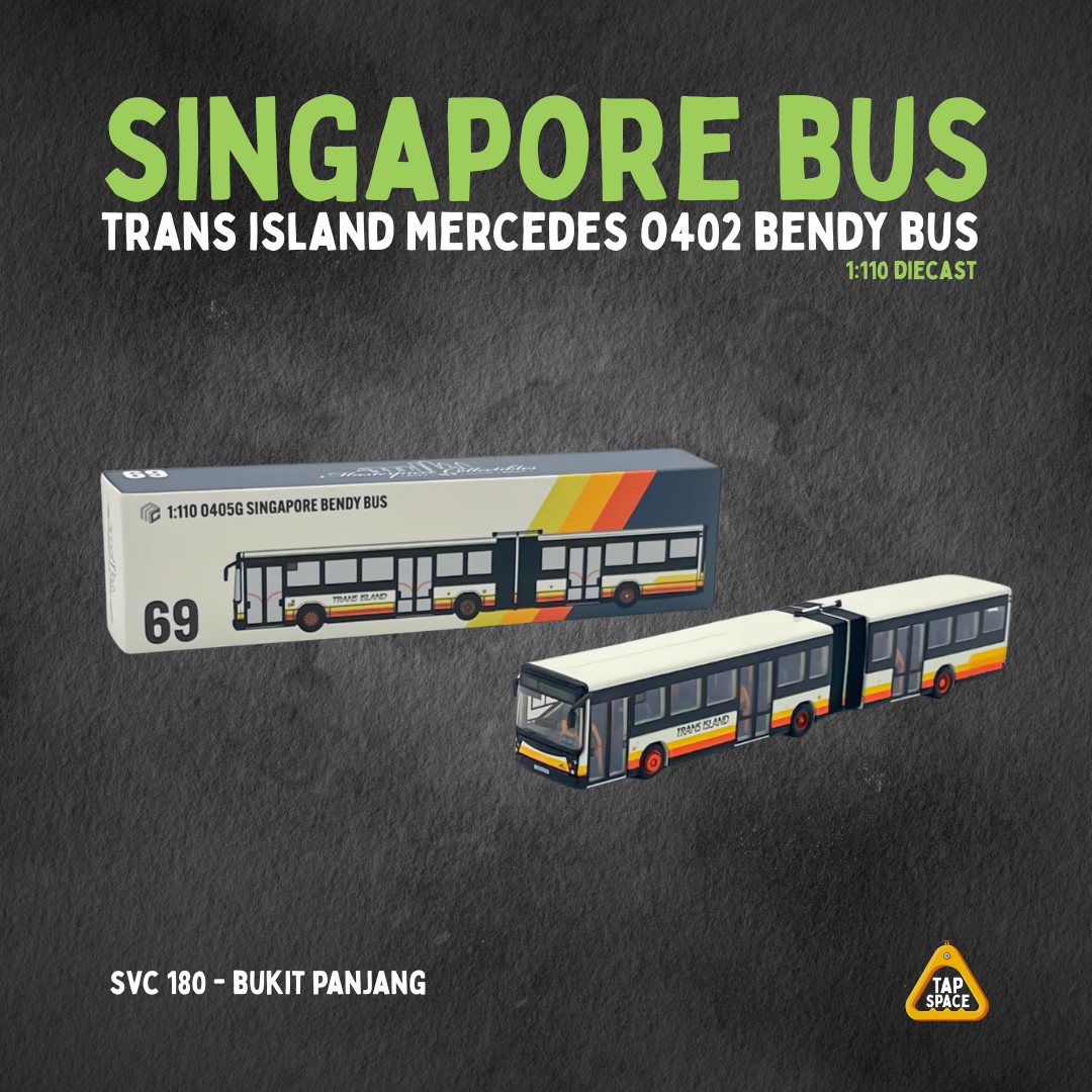 (MC) SG69 Trans Island Mercedes O405G Bendy Diecast Bus - SVC180