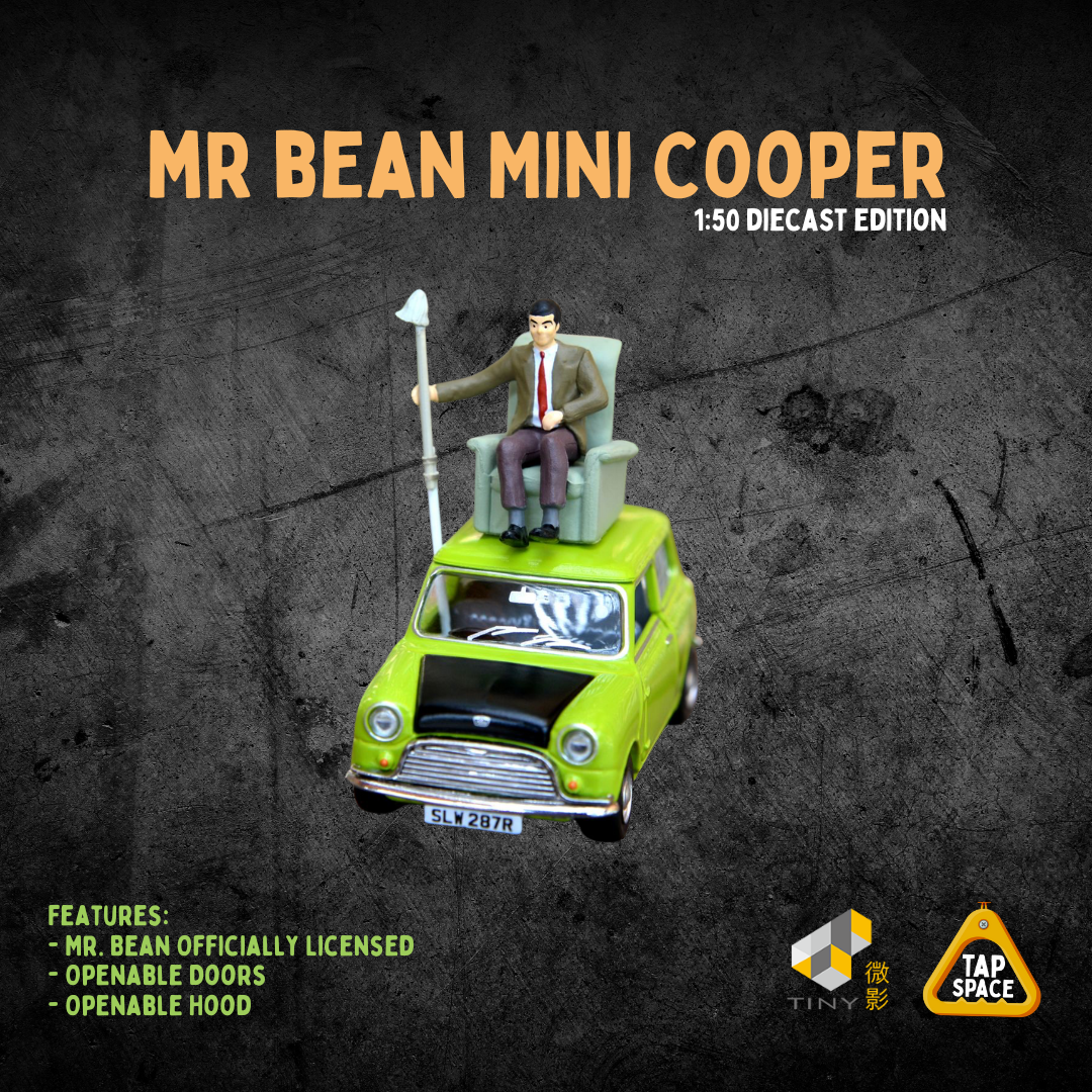 Mr Bean Mini Cooper – 1:50 Diecast Edition