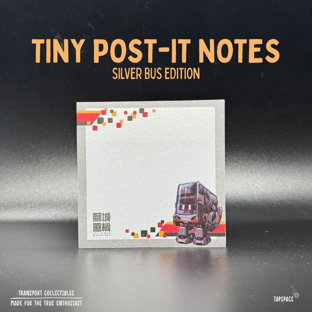 TINY Post-It Notes Silver Bus Edition