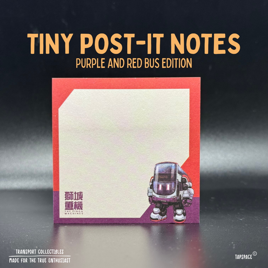 TINY Post-It Notes SBS Red and Purple Bus Edition