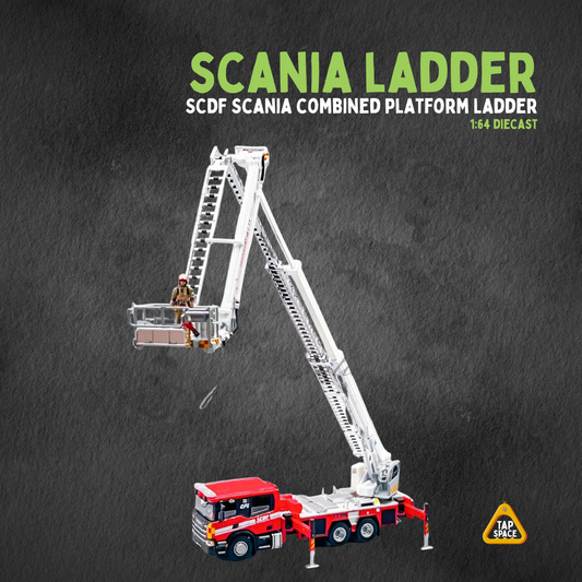 (MC) SG 61 SCDF Scania Combined Platform Ladder – 1:64 Diecast Model