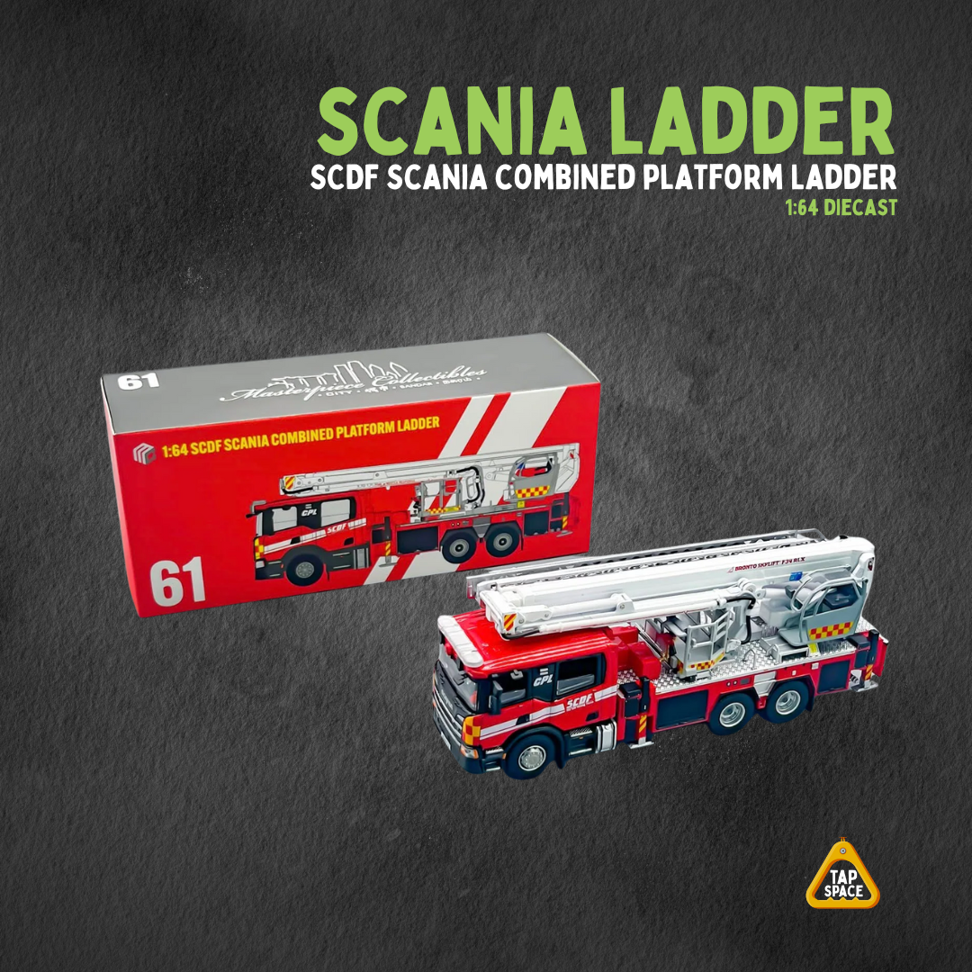 (MC) SG 61 SCDF Scania Combined Platform Ladder – 1:64 Diecast Model