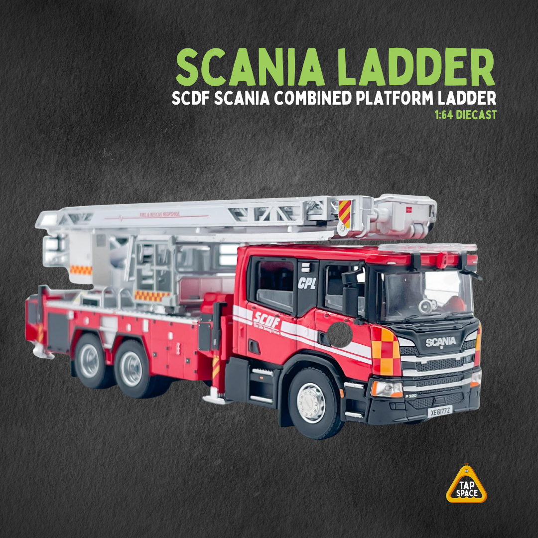 (MC) SG 61 SCDF Scania Combined Platform Ladder – 1:64 Diecast Model