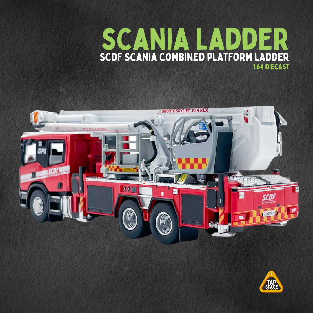 (MC) SG 61 SCDF Scania Combined Platform Ladder – 1:64 Diecast Model