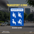 Reserved Seating Transport Icons Keychain