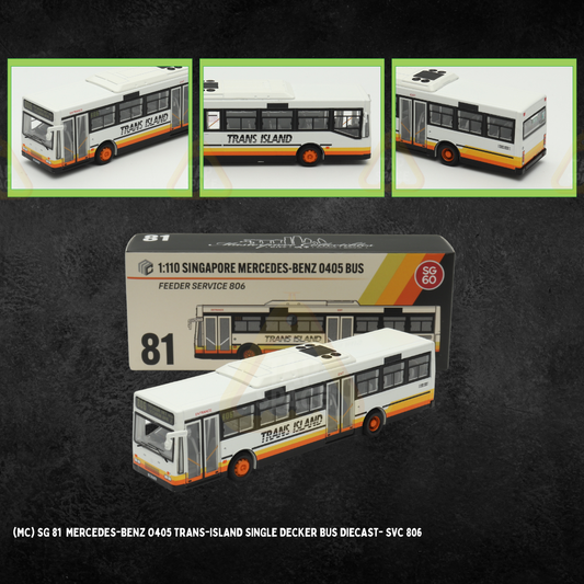 (MC) SG81 Mercedes-Benz O405 Trans-Island Single Decker Bus Diecast- SVC 806