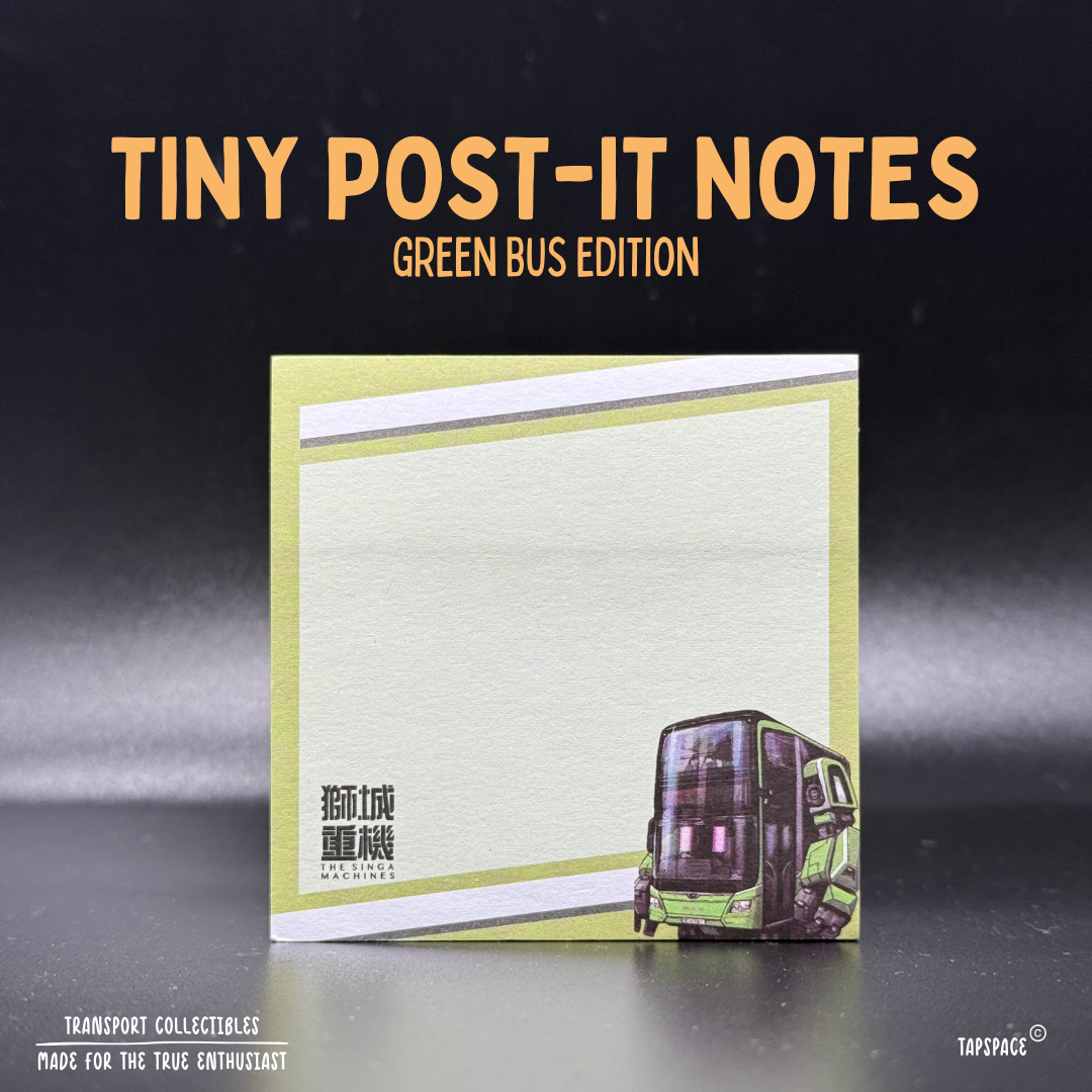 TINY Post-It Notes Green Bus Edition
