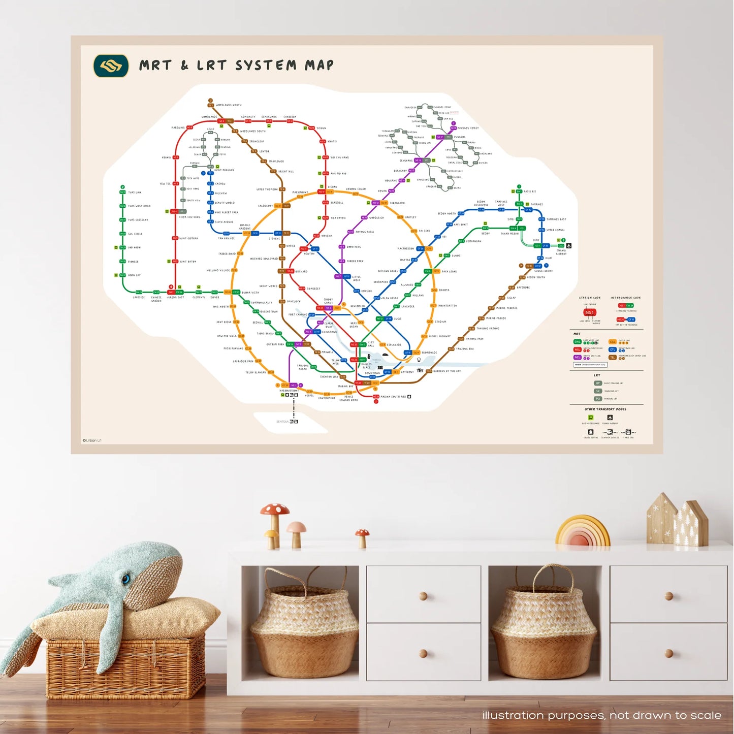 MRT & LRT System Map | Interactive Wall Decal