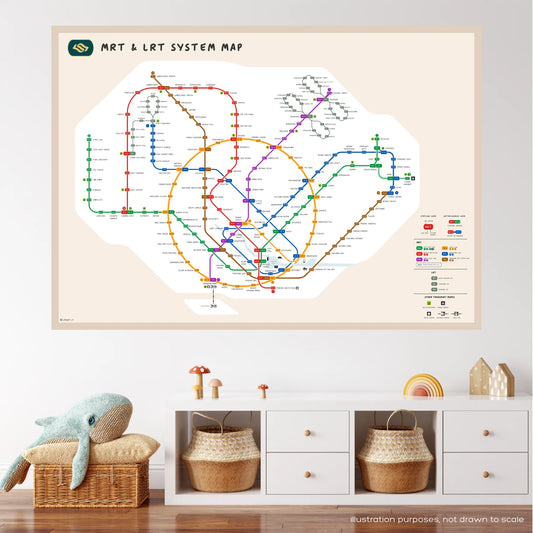 MRT & LRT System Map | Interactive Wall Decal