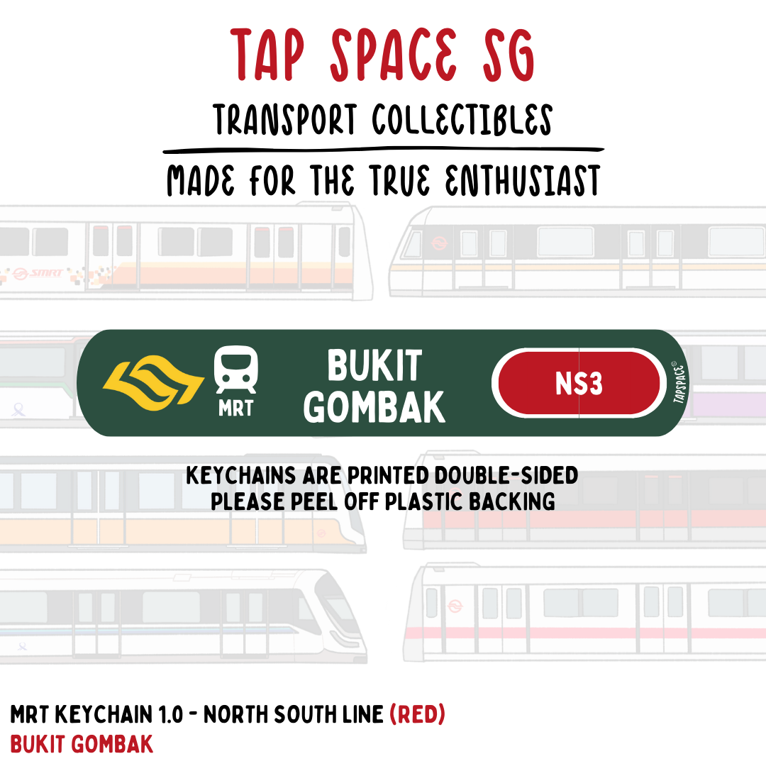 Bukit Gombak MRT Station Keychain