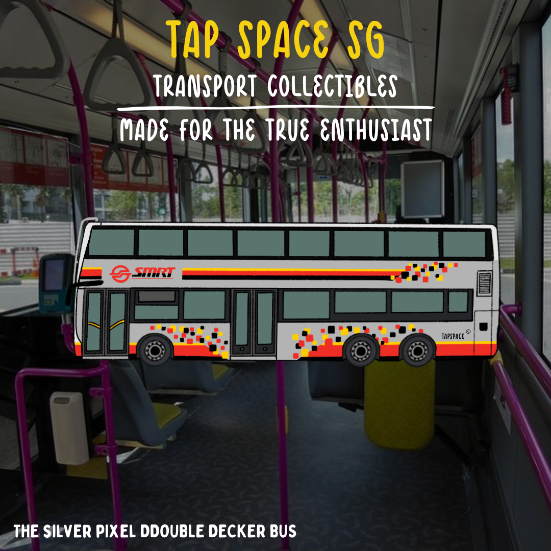 The Silver Pixel Ddouble Bus Keychain