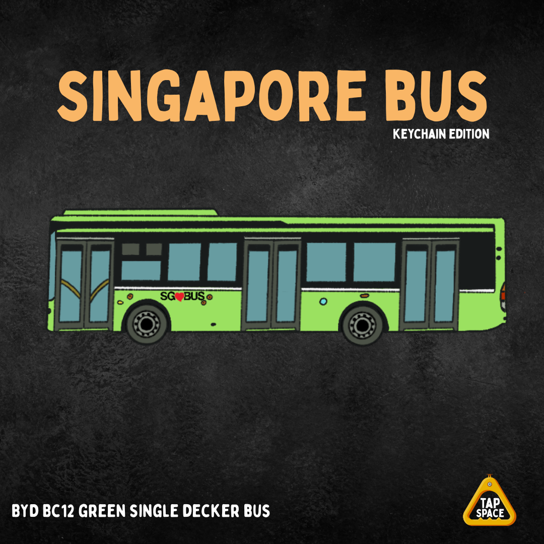 BYD BC12 Green Single Decker Bus Keychain