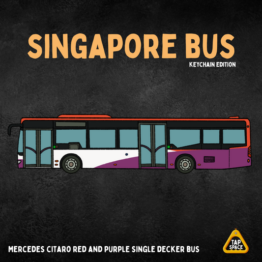Citaro Purple and Red Bus Keychain