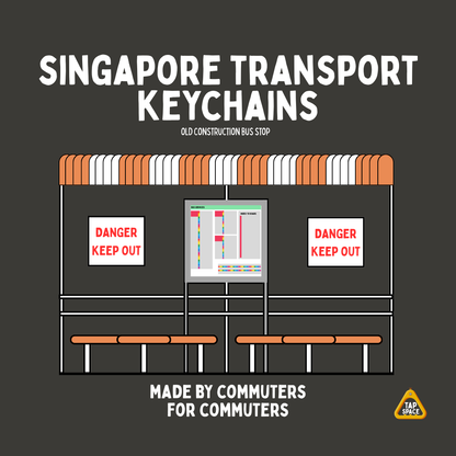 Construction Bus Stop Transport Icons Keychain