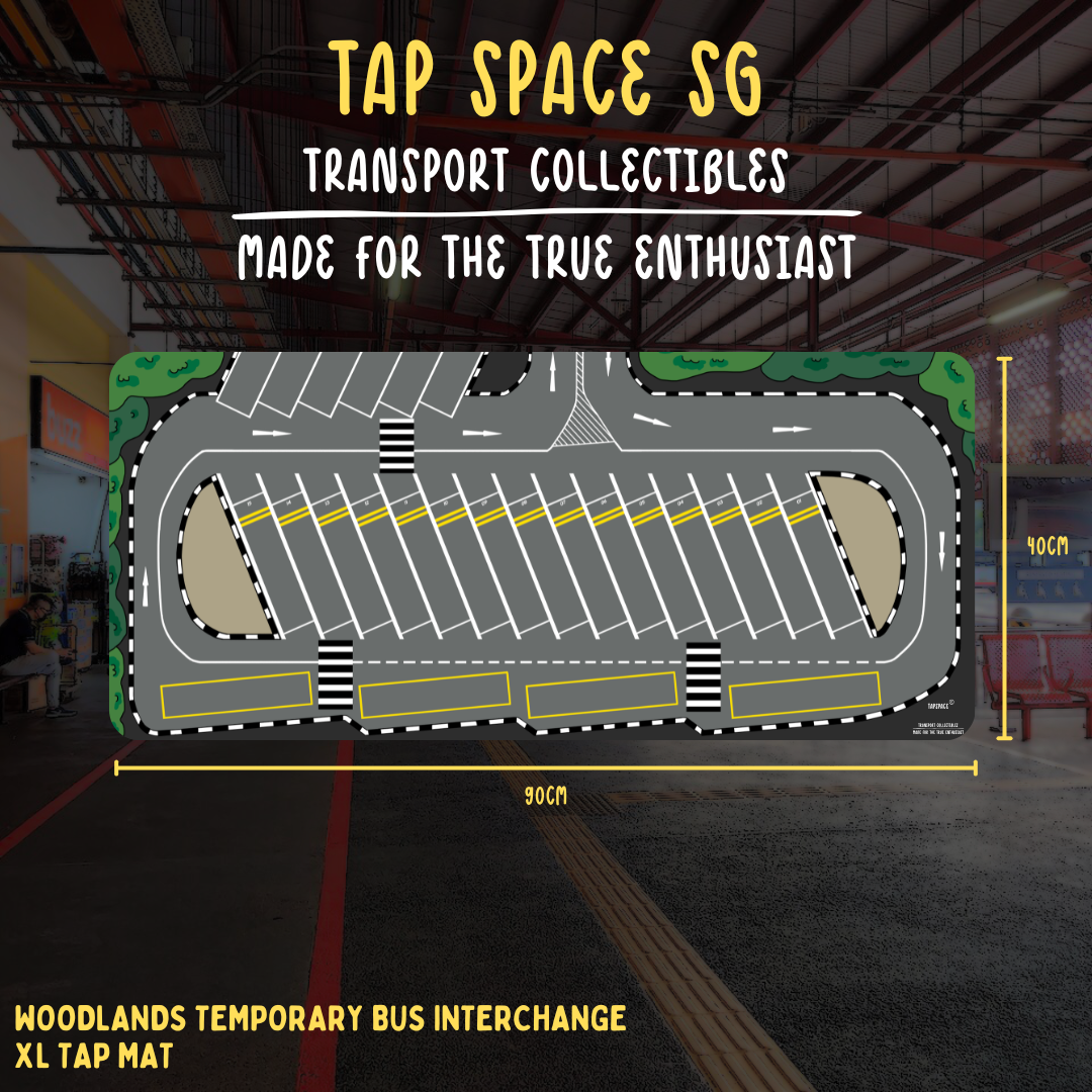 Woodlands Temporary Bus Interchange Desktop Diorama Mousepad (XL Size)