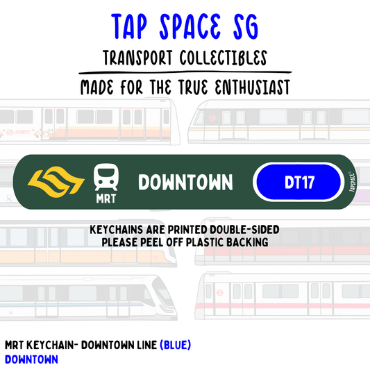 Downtown MRT Station Keychain
