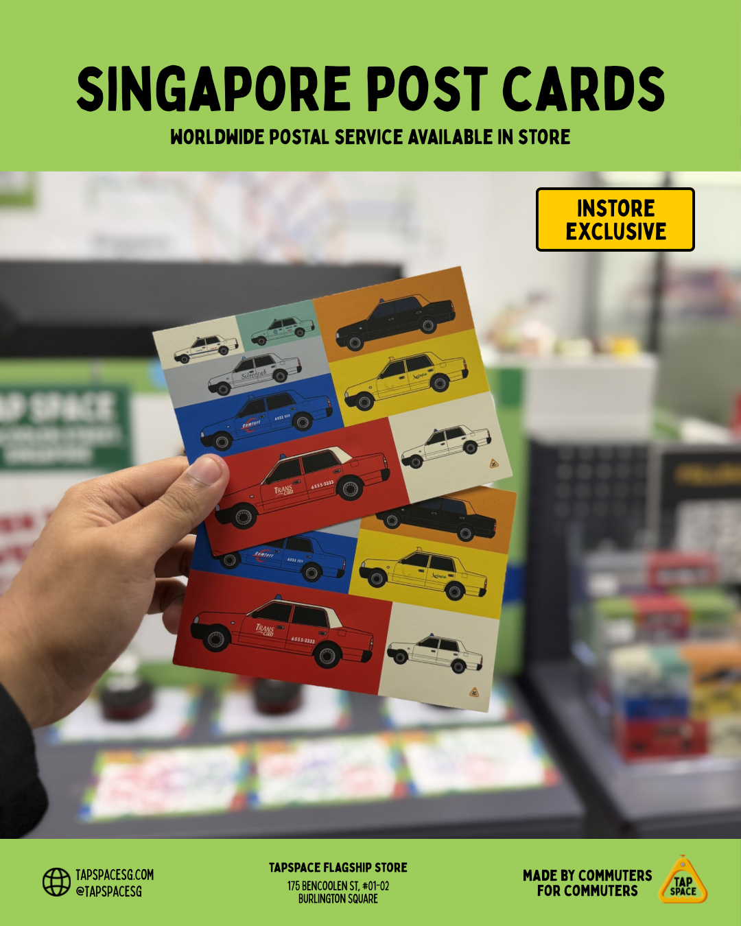 Singapore Taxis Postcard