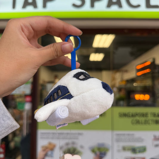 (NOM) Singapore Mini Plane Plush Keychain