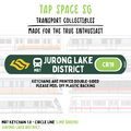 Jurong Lake District MRT Station Keychain