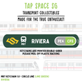Riviera MRT Station Keychain