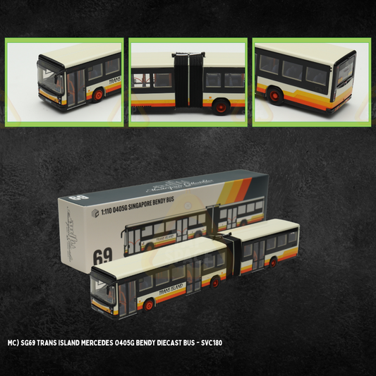 (MC) SG69 Trans Island Mercedes O405G Bendy Diecast Bus - SVC180