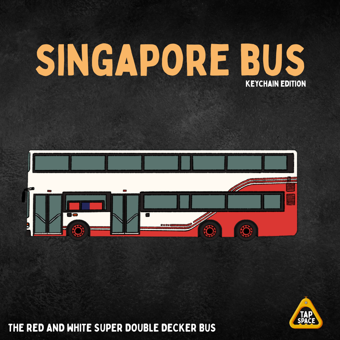 The Red and White Super Double Decker Bus Keychain