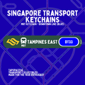 Tampines East MRT Station Keychain