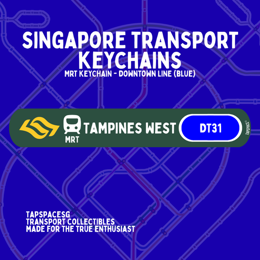 Tampines West MRT Station Keychain