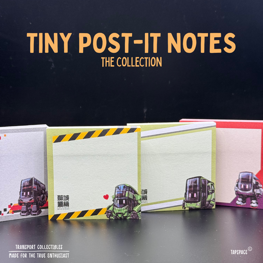 TINY Post-It Notes Green Heart Bus Edition