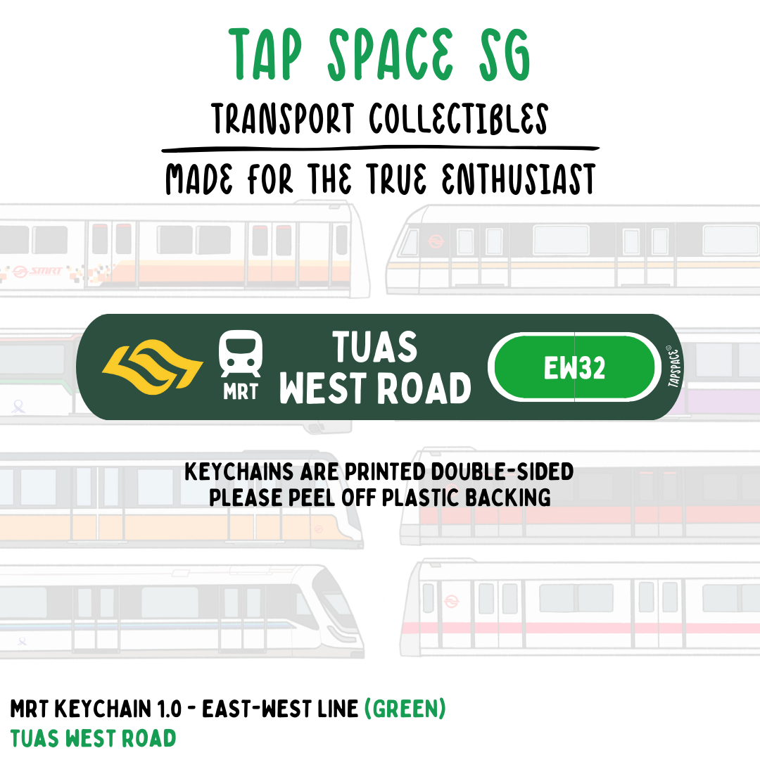 Tuas West Road MRT Station Keychain