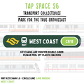 West Coast MRT Station Keychain