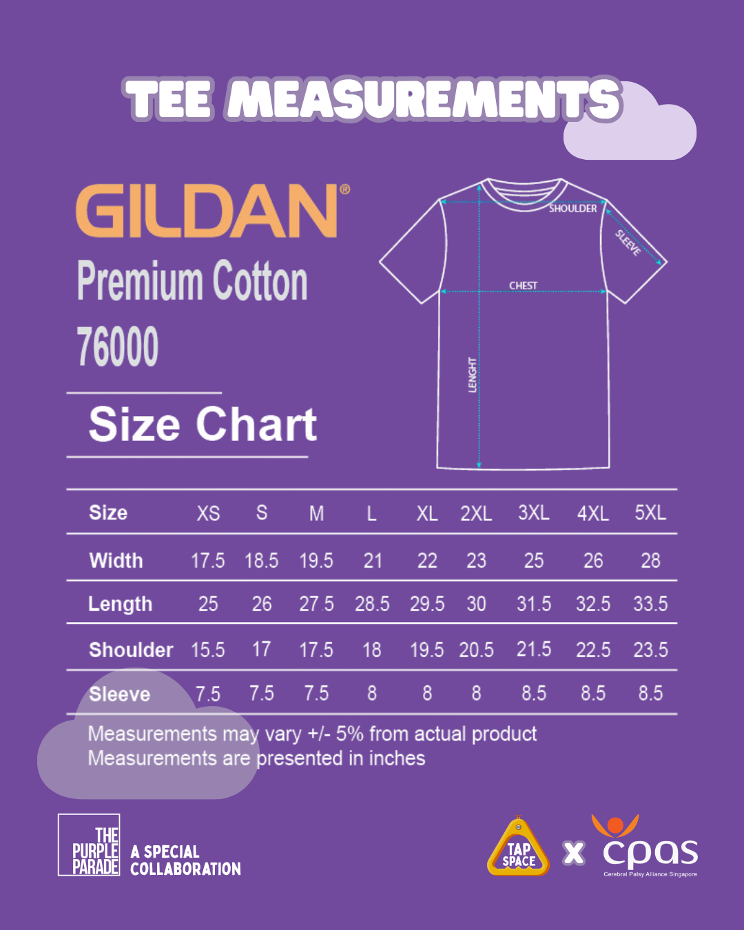 Tap Space × The Purple Parade – “A More Inclusive Journey Together” T-Shirt 💜