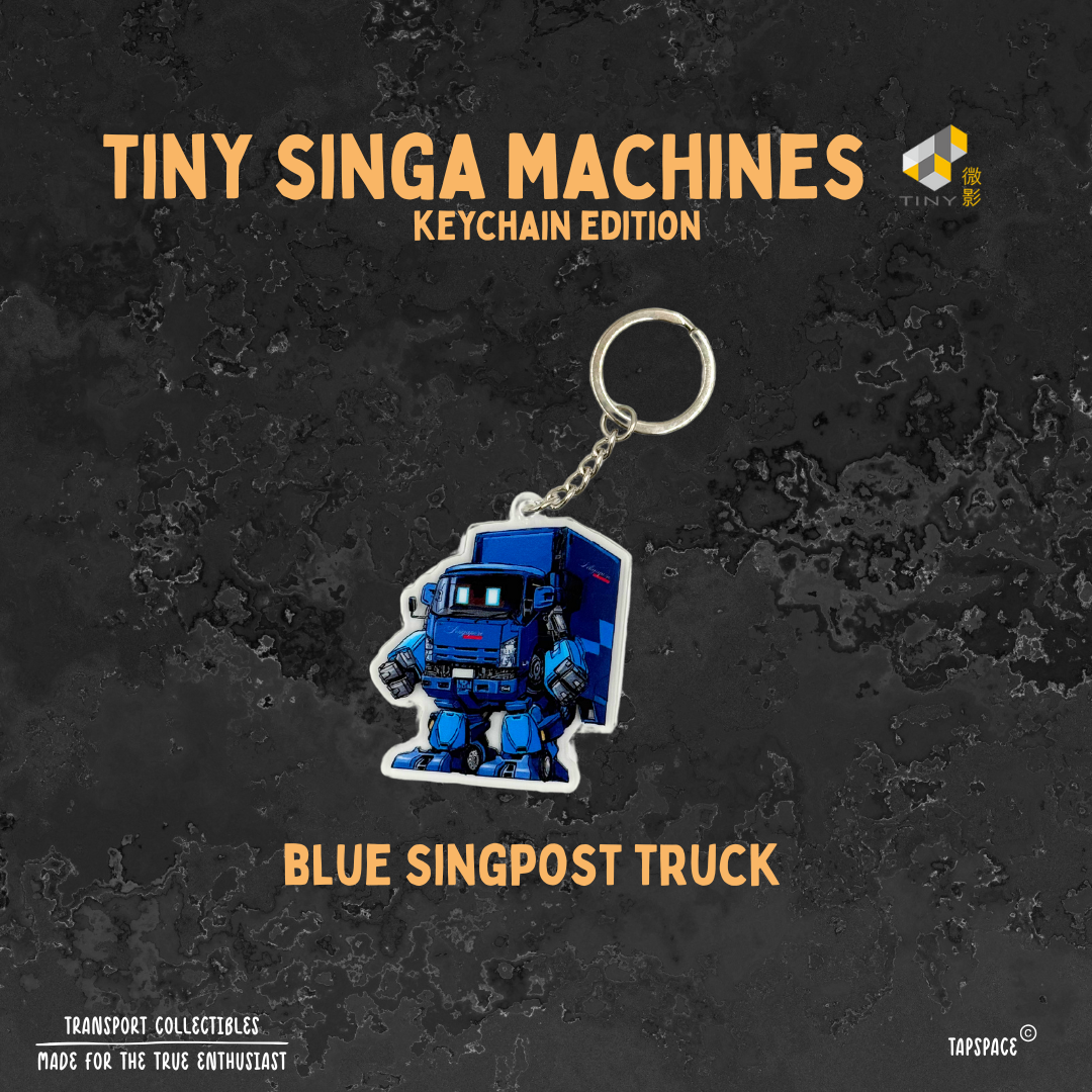 TINY Singa Machine – Blue SingPost Truck Edition Keychain