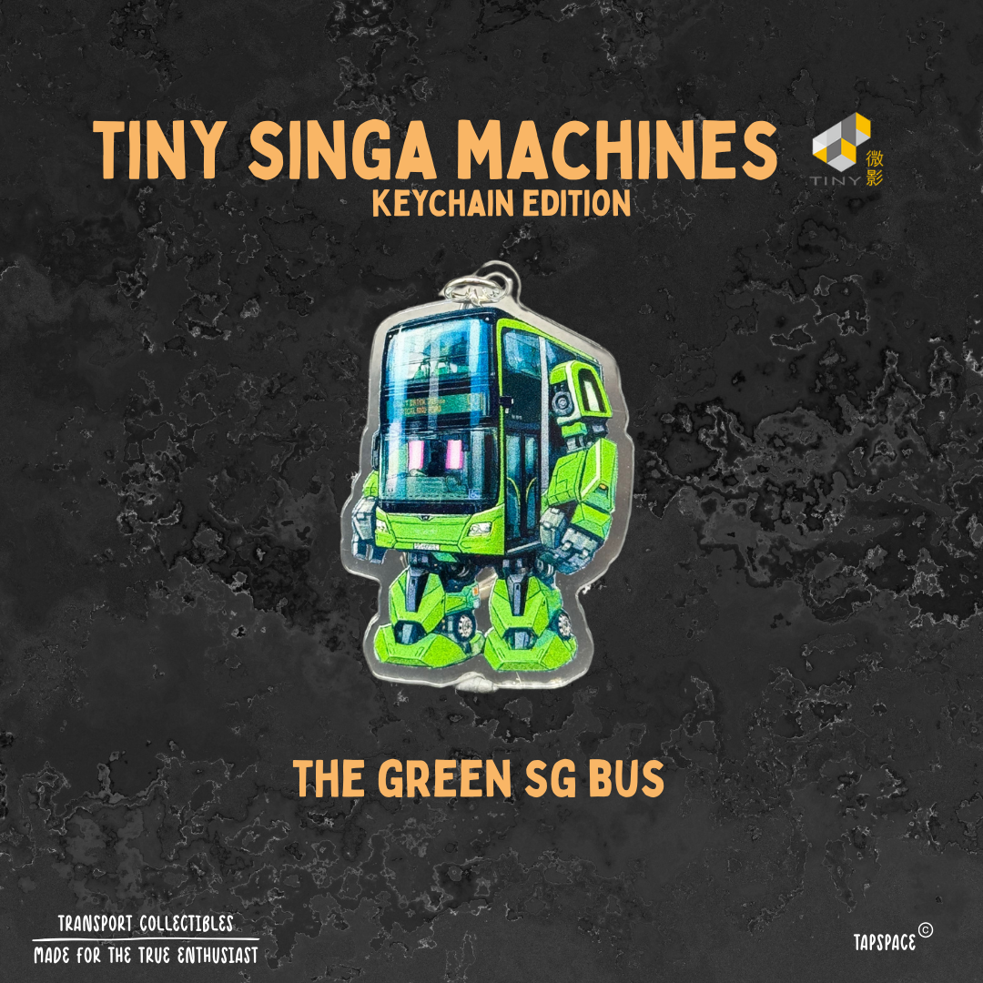 TINY Singa Machine –  Green SG Bus Edition Keychain