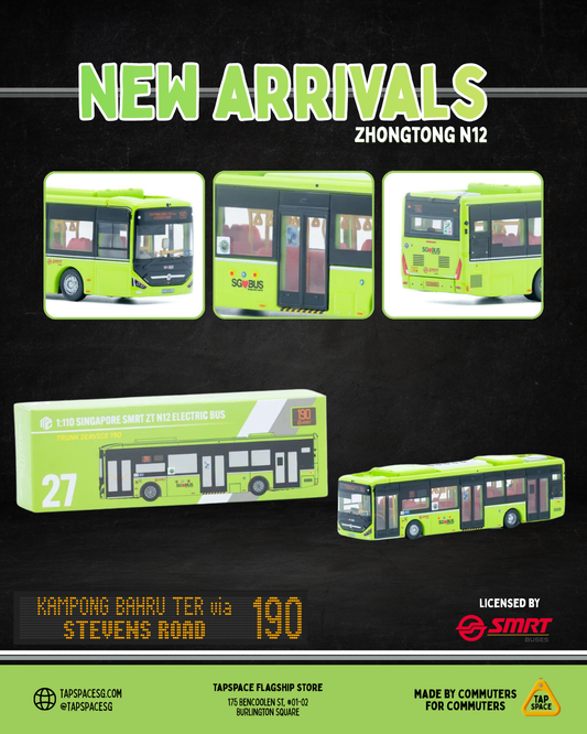 (MC) SG27 Zhongtong N12 Electric Bus – Service 190