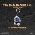 TINY Singa Machine – SBS Red & Puple Bus Edition Keychain
